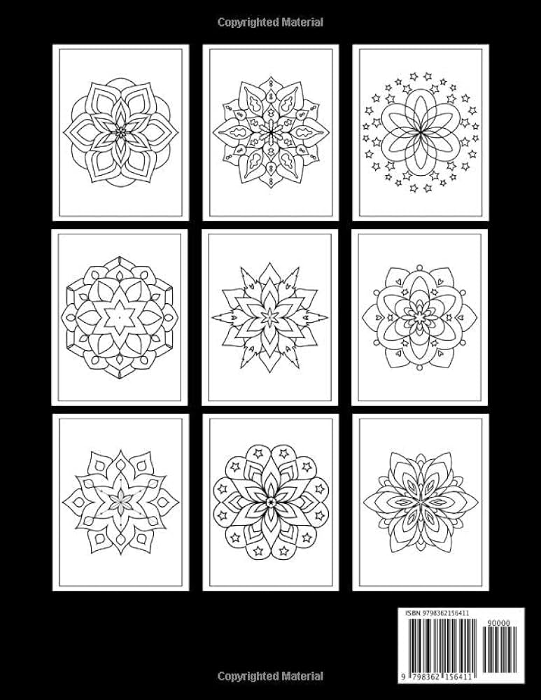 Large print bold and easy mandalas coloring book simple mandala coloring pages for adults seniors and beginners mojo oliver books