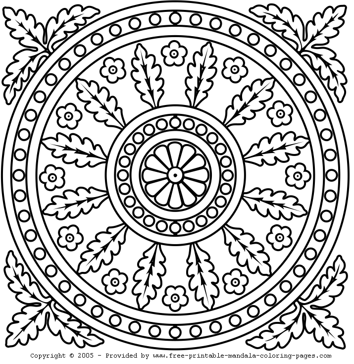 Mandala coloring free