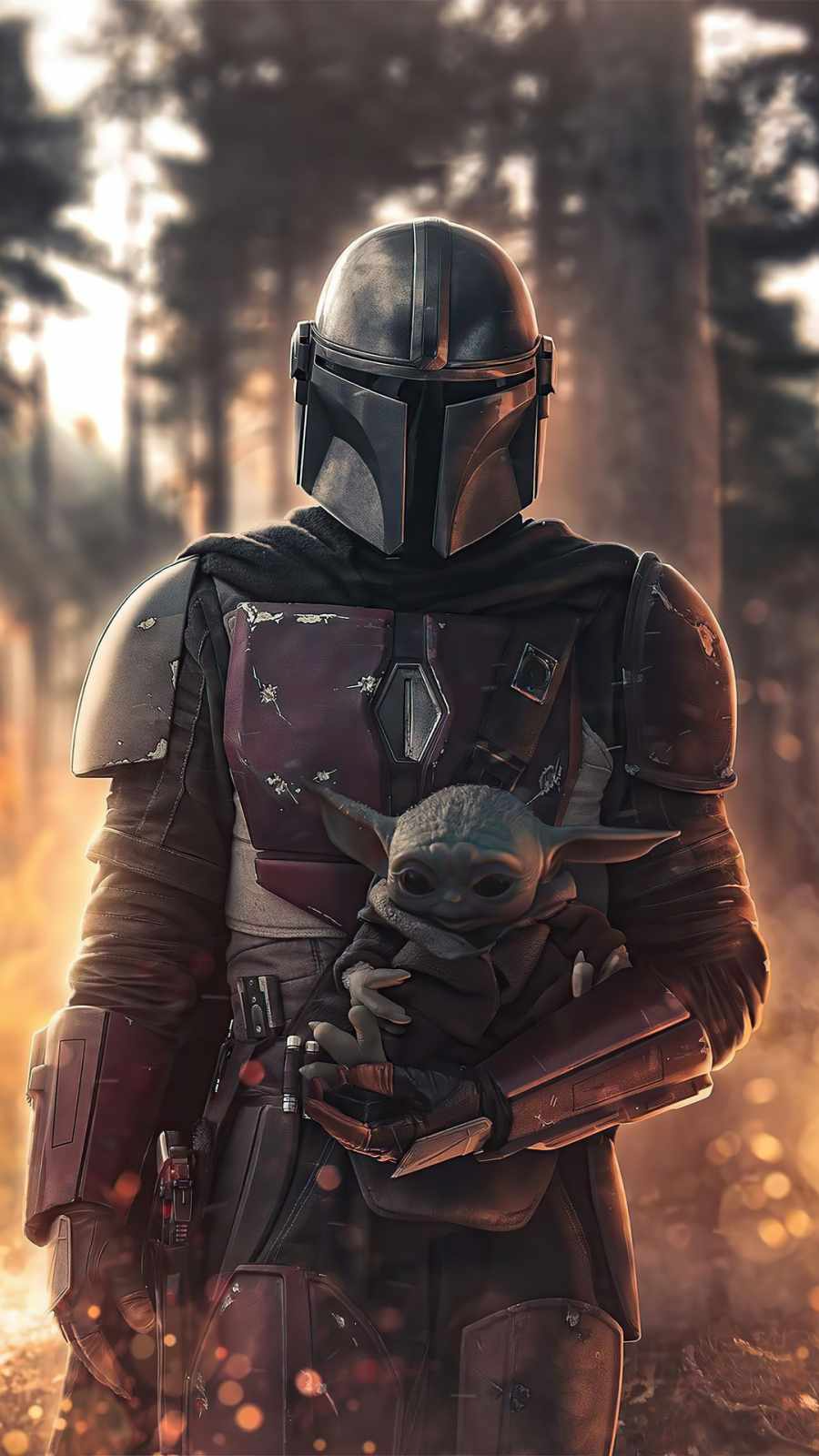 Download Free Mandalorian And Baby Yoda Art K Wallpapers