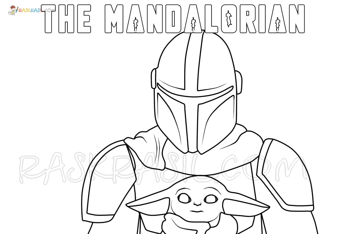 Mandalorian coloring pages printable for free download