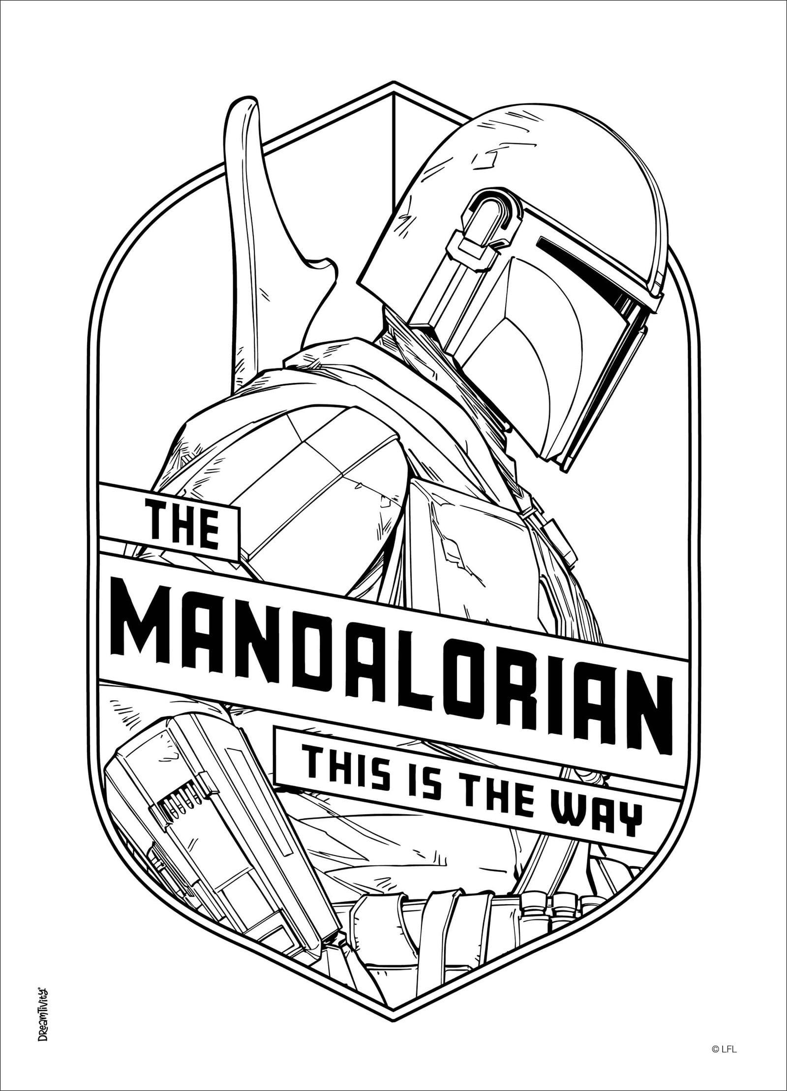 Star wars the mandalorian may the force be with you paint box colortivity paperback