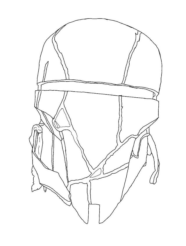 Tracing and editing art for my helmet i made rstarwars