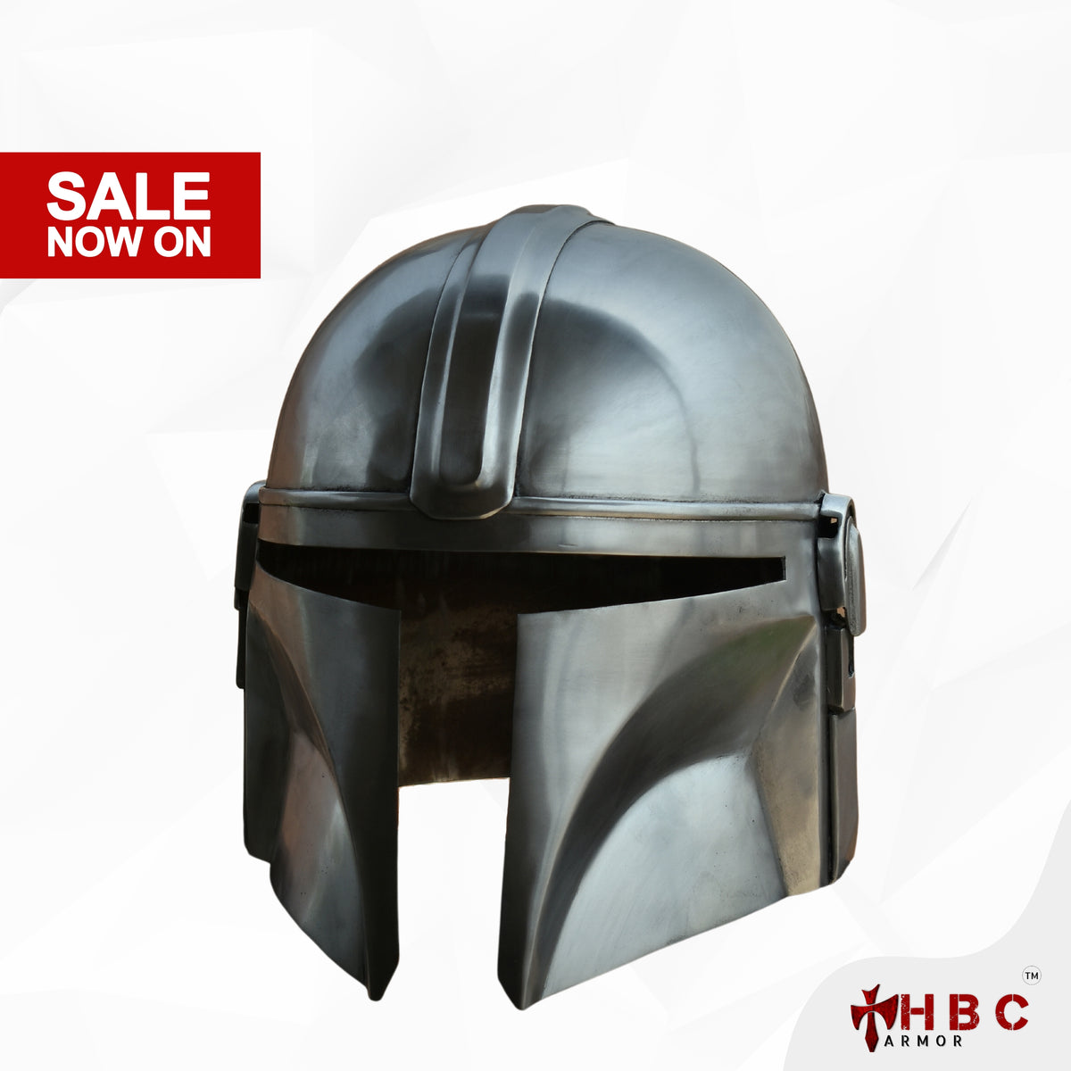 Hand forged metal mandalorian helmet of din djarin â hbc armor shop