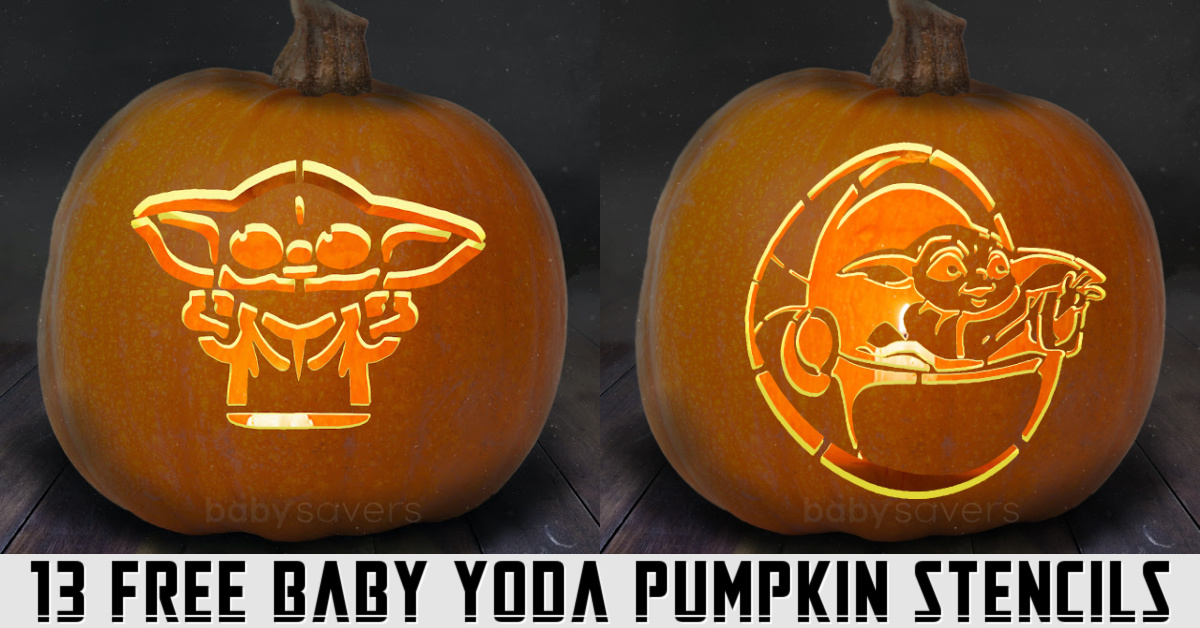 Free baby yoda pumpkin stencils for the best star wars halloween