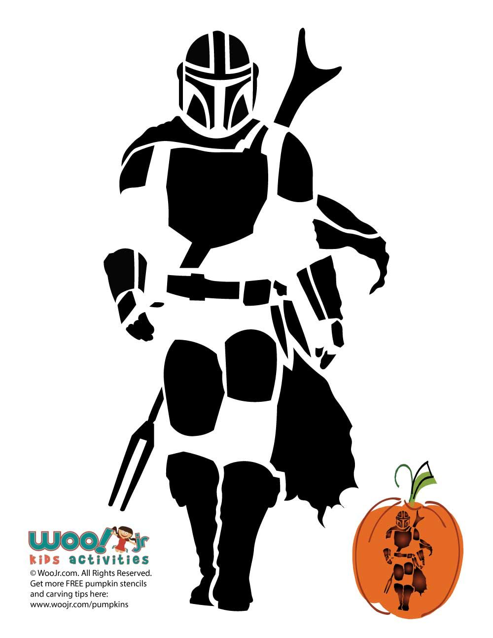 Mandalorian pumpkin carving design woo jr kids activities star wars stencil star wars silhouette star wars pumpkin carving