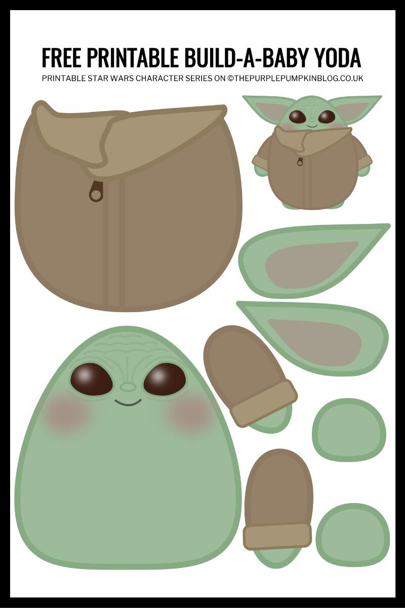 Build a baby yoda free printable grogu template