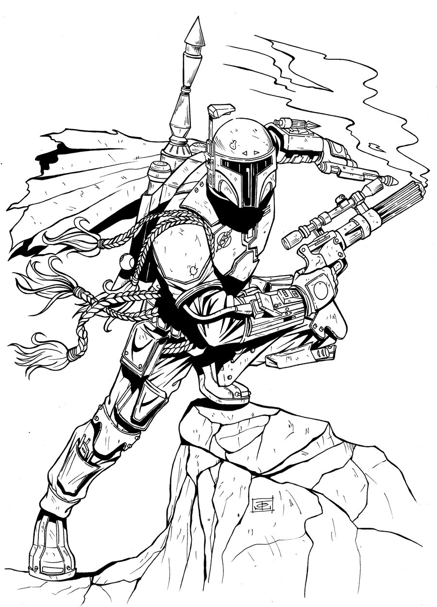 Boba fett coloring pages