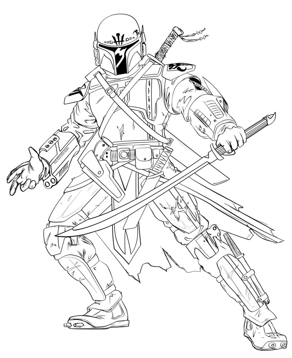 Mandalorian coloring pages download and print for free