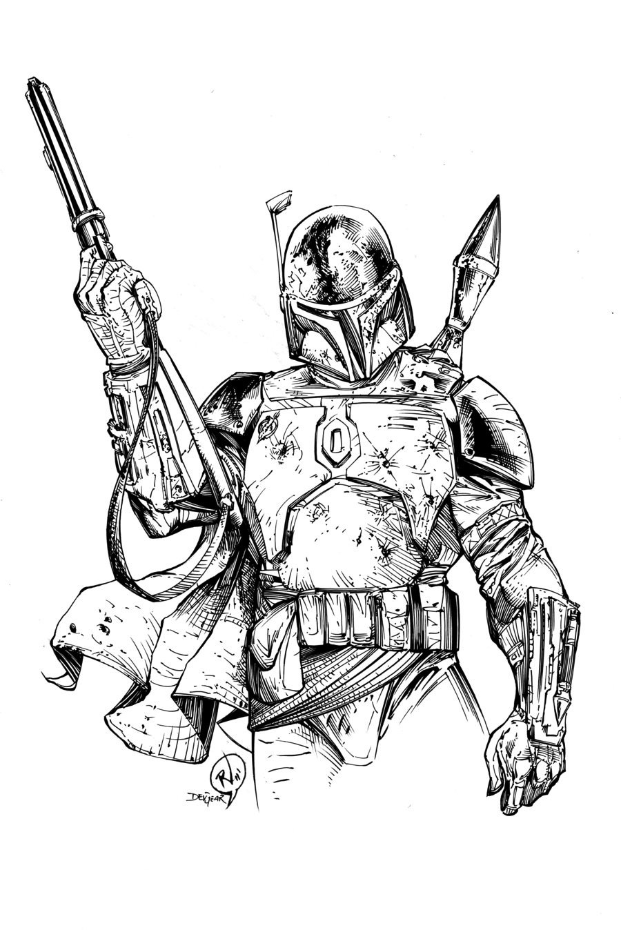 Boba fett coloring pages