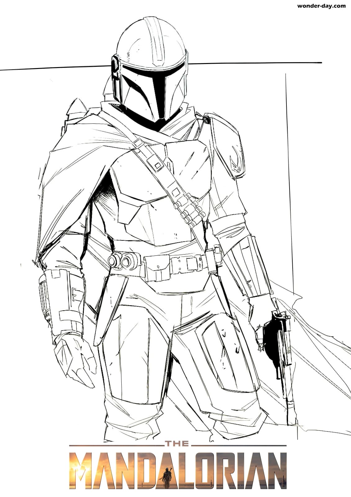 Mandalorian coloring pages download and print for free