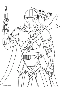 Free printable mandalorian coloring pages for kids