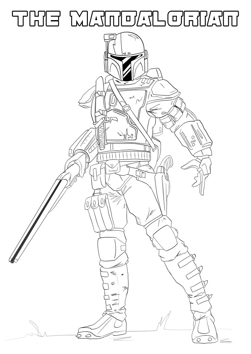 Mandalorian coloring pages