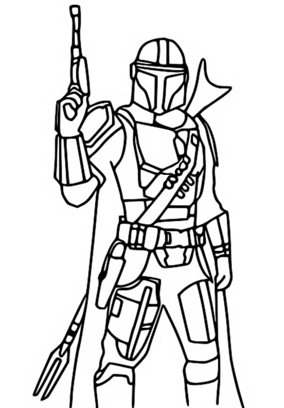 Mandalorian coloring pages printable for free download