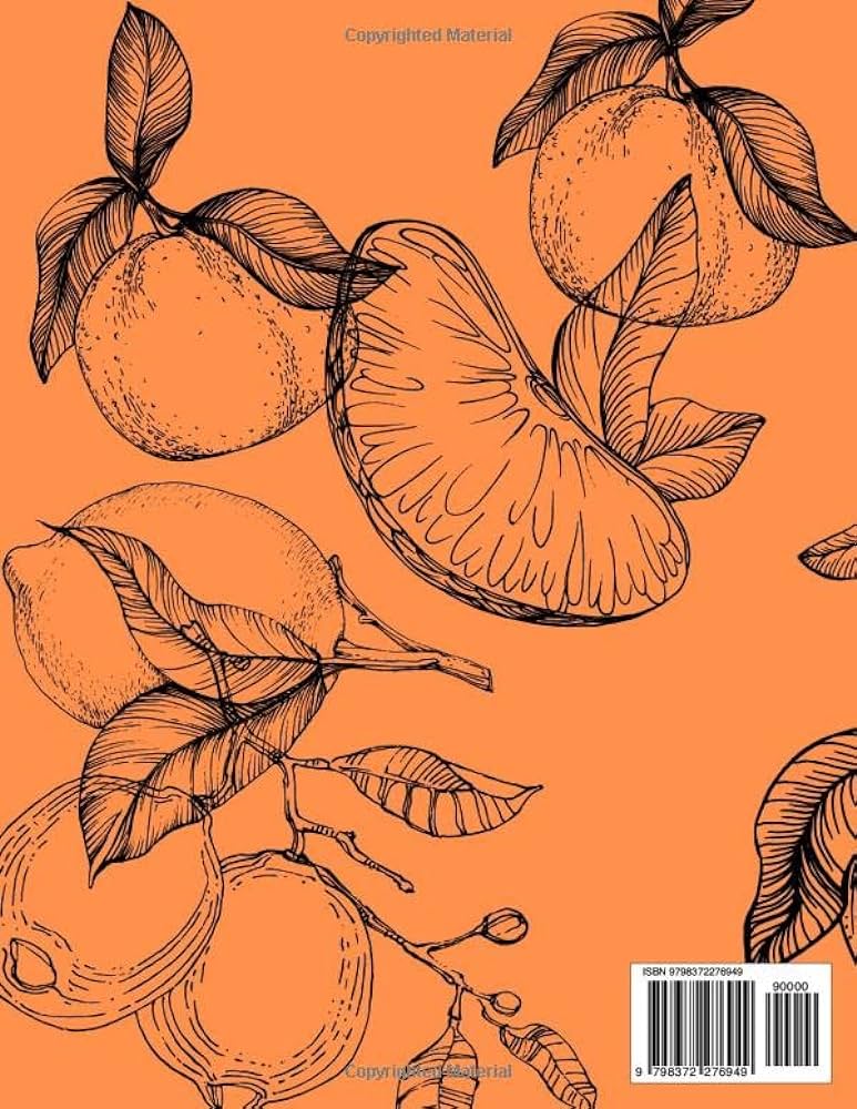 Mandarin fruit coloring book unique mandarin for teens and adults by cross amber