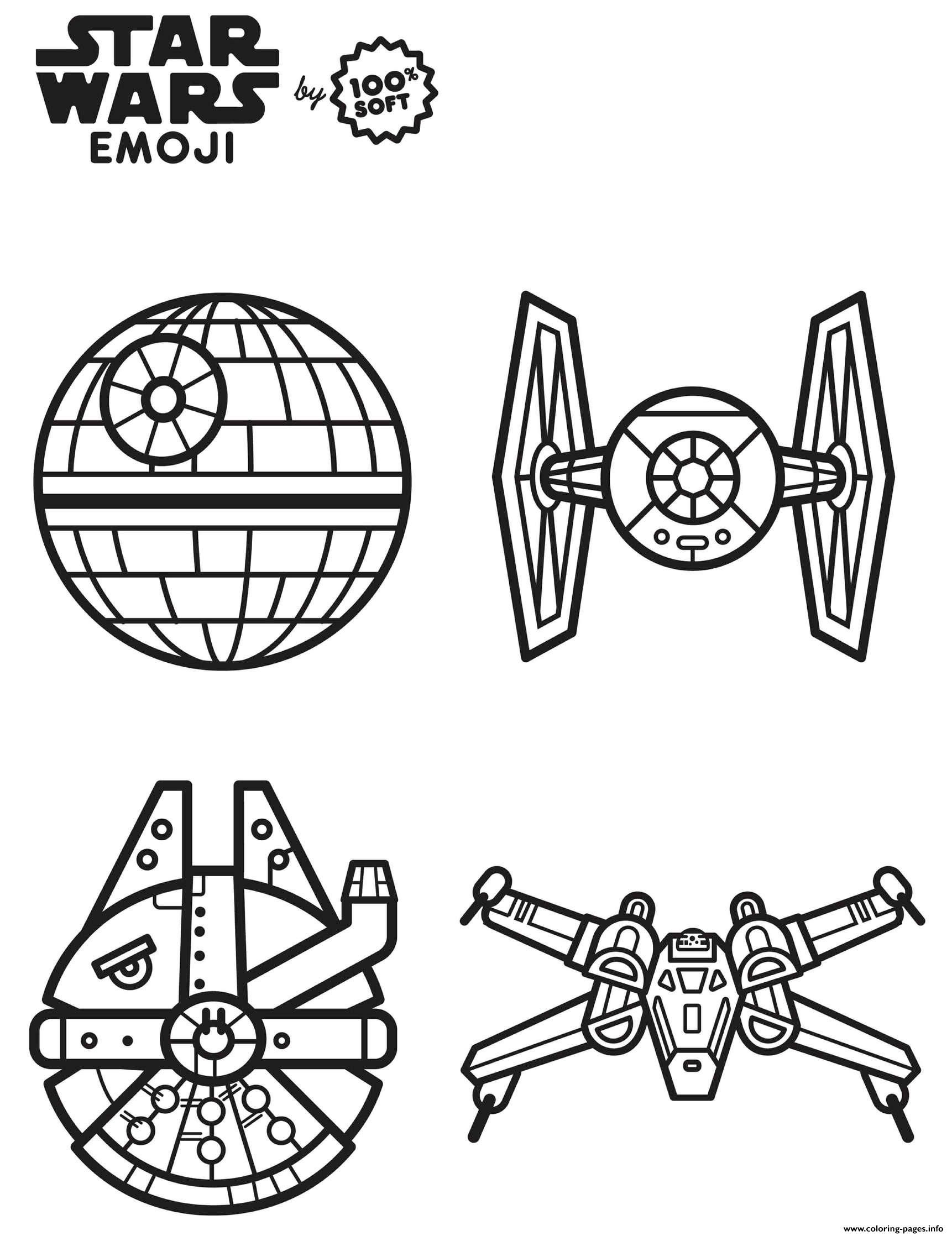 Star wars vaisseaux emoji coloring page printable star wars stickers star wars symbols star wars tattoo