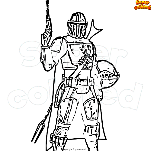 Coloring page fortnite mandalorian