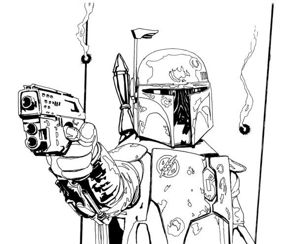 Boba fett lines by rartist star wars coloring sheet star wars colors star wars wallpaper