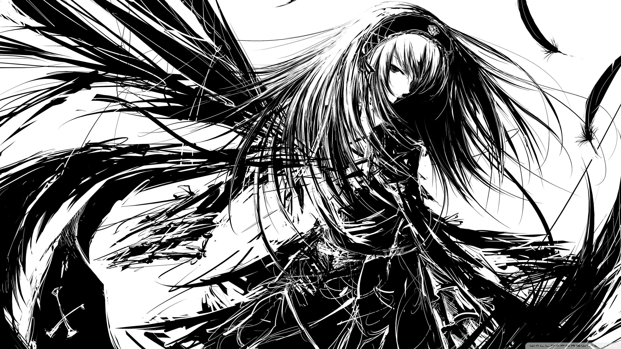 Black and white manga wallpapers