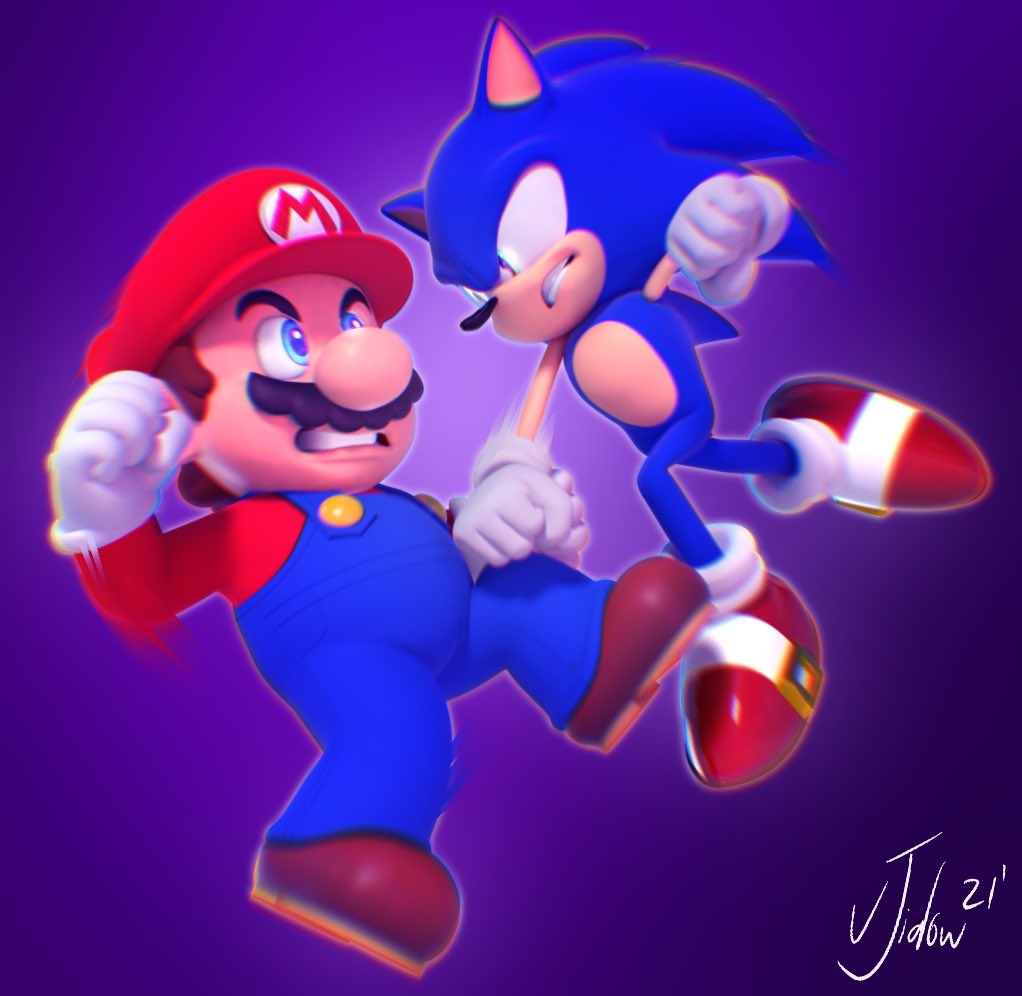 Download mario and sonic wallpaper Bhmpics