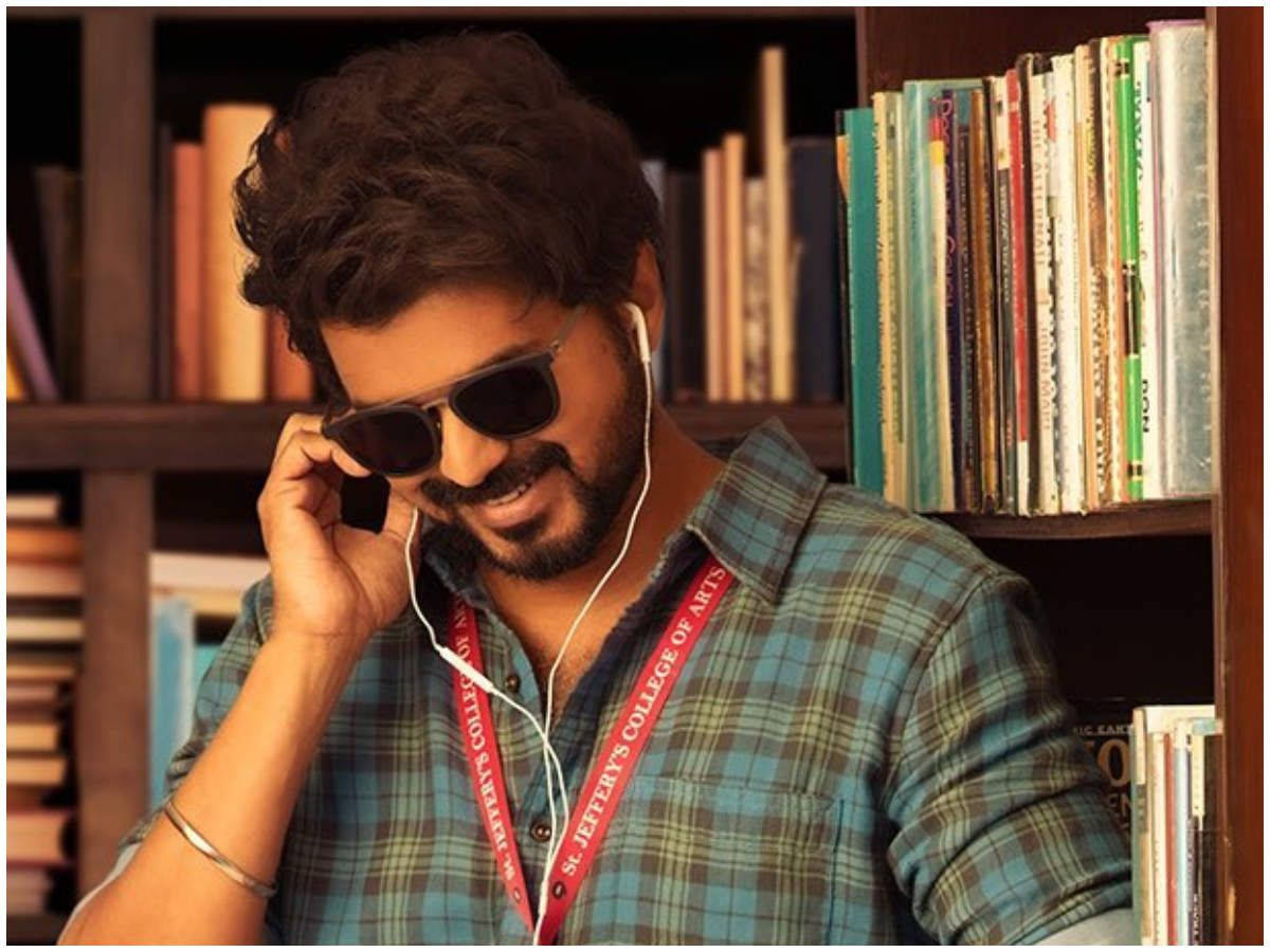 Download master vijay k earphones in library wallpaper