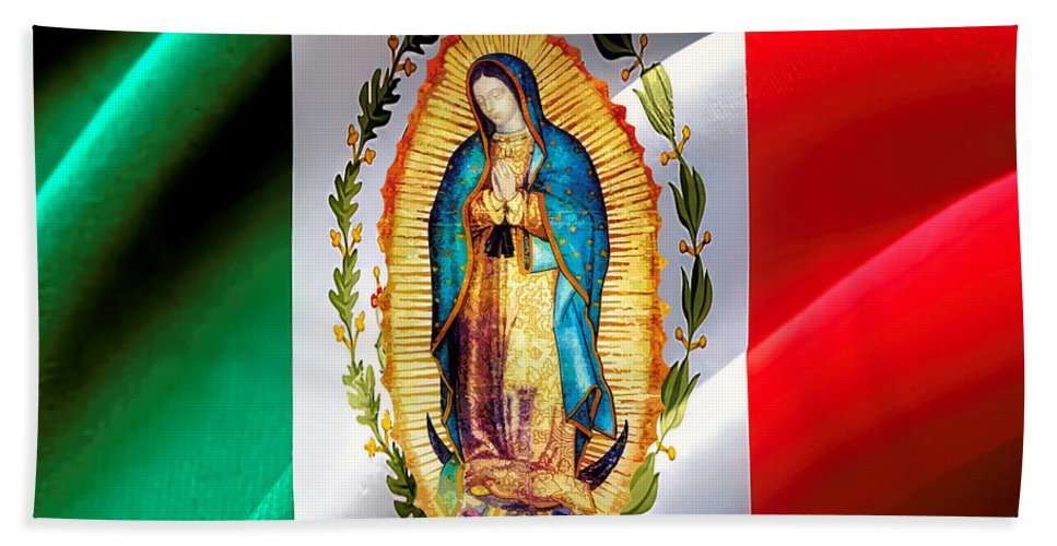 Download Virgen De Guadalupe Mexican Flag Wallpaper