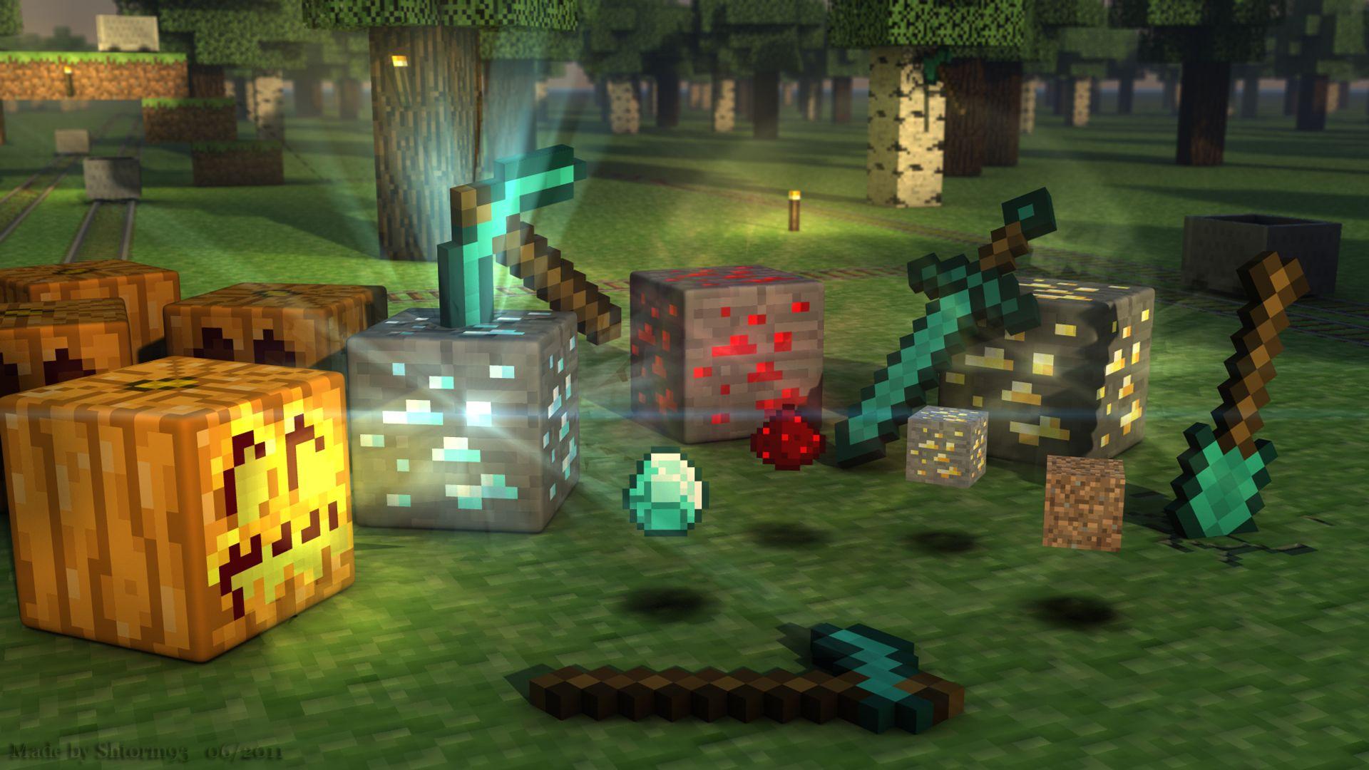 Gaming backgrounds hd minecraft