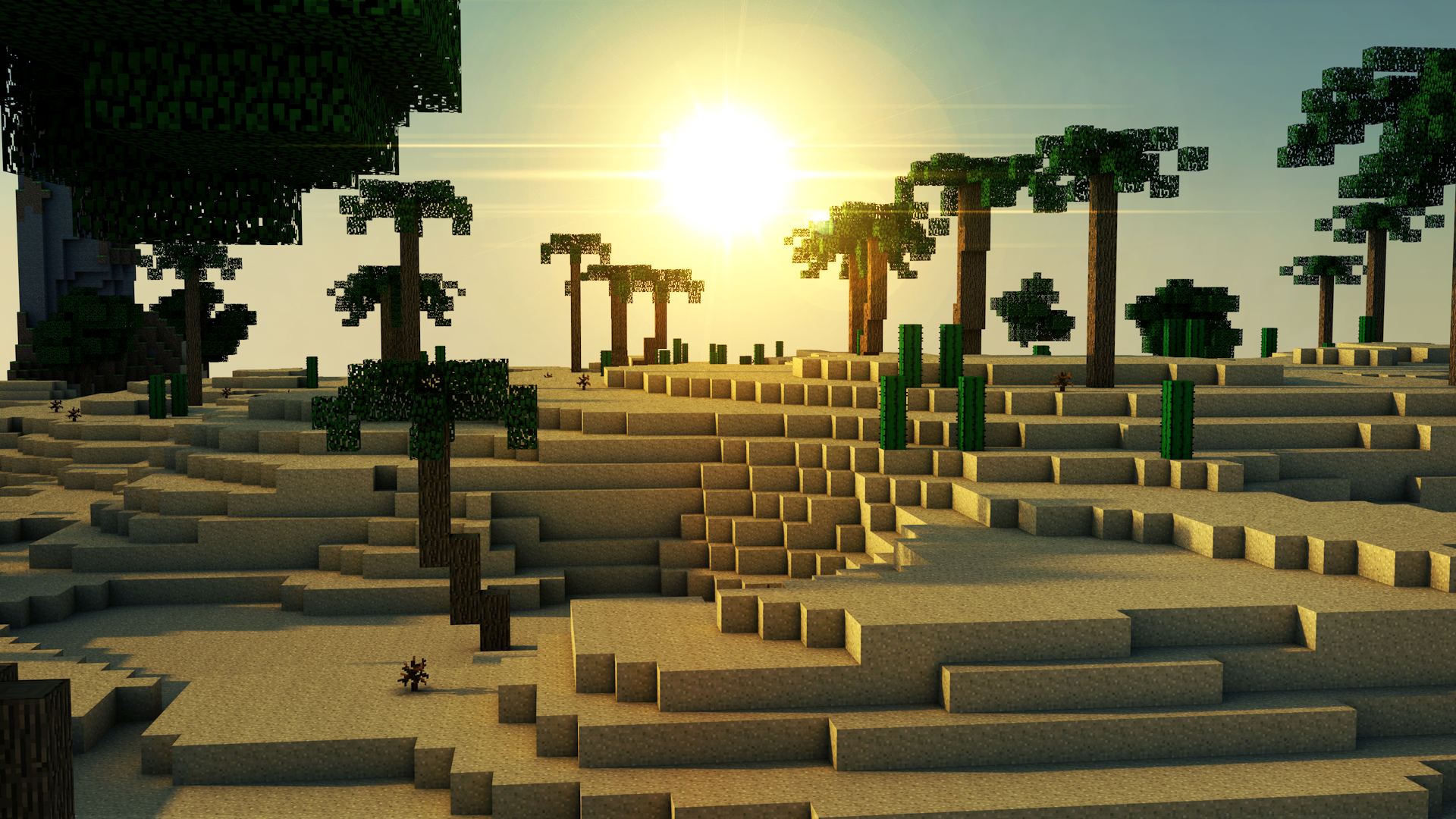 Minecraft wallpaper beach by rangercenter on