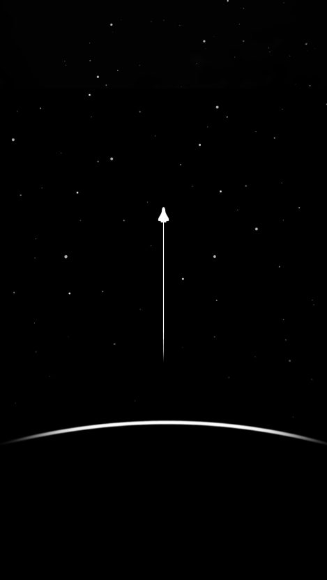 Minimal space launch iphone wallpaper