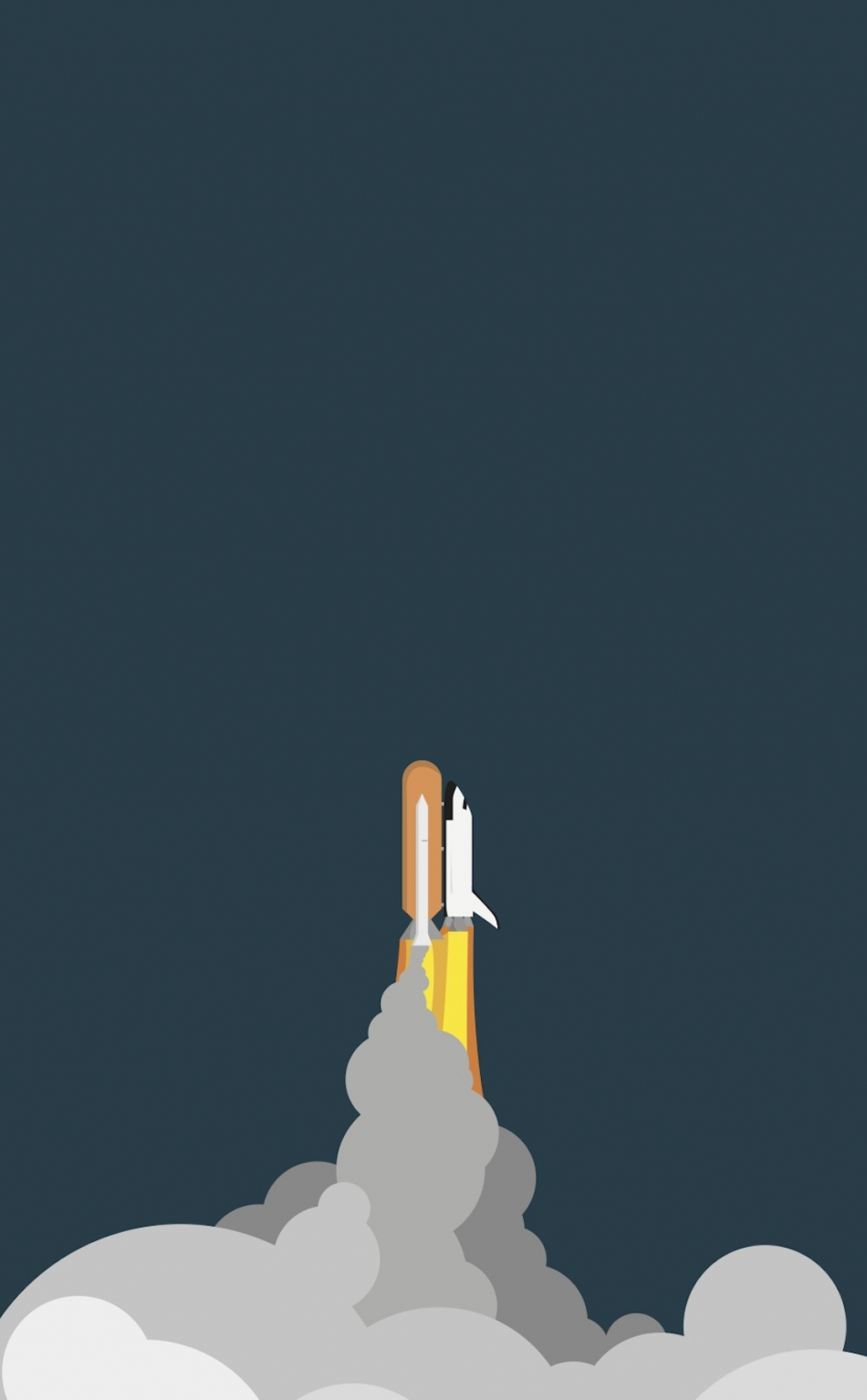 Download wallpaper x minimalist space rocket clouds iphone x hd background