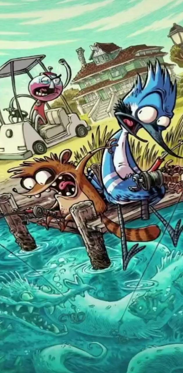 Mordecai and rigby wallpaper by untyzo