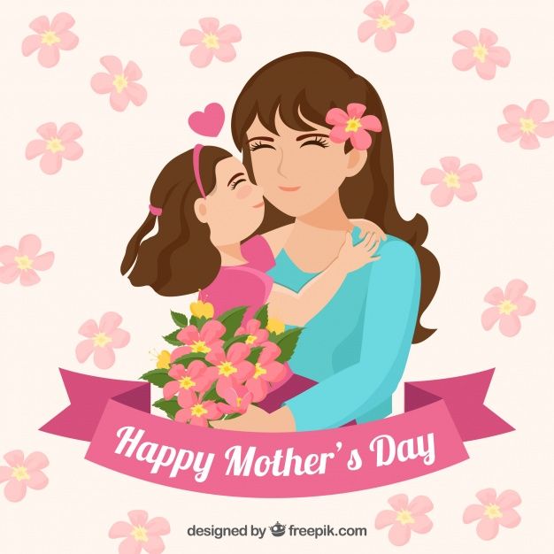Premium Vector, Drawing with mothers day theme