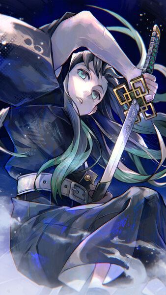 Muichiro tokito katana kimetsu no yaiba k hd mobile smartphone and pc desktop laptop wallpaper x â ilustrasi komik gambar karakter anime angel