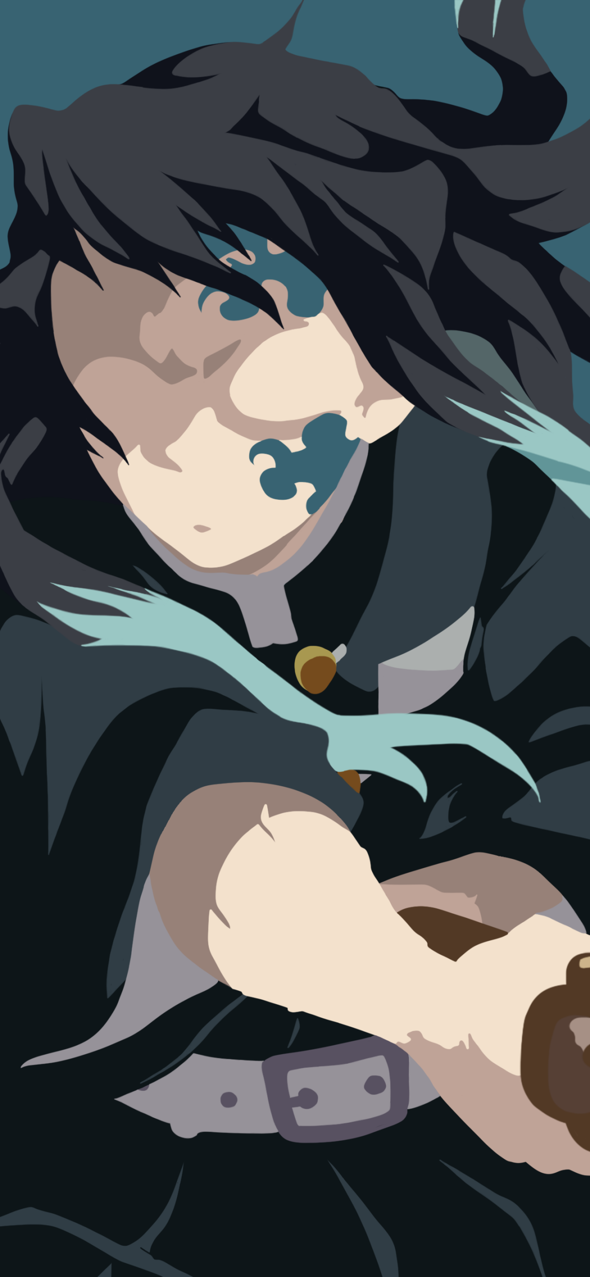 Wallpaper id anime demon slayer kimetsu no yaiba phone wallpaper minimalist muichiro tokito kimetsu no yaiba x free download