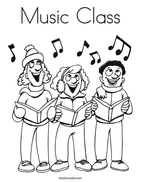 Music class coloring page