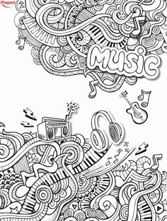 Music coloring pages