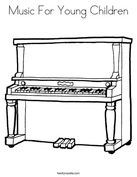 Music for young children coloring page