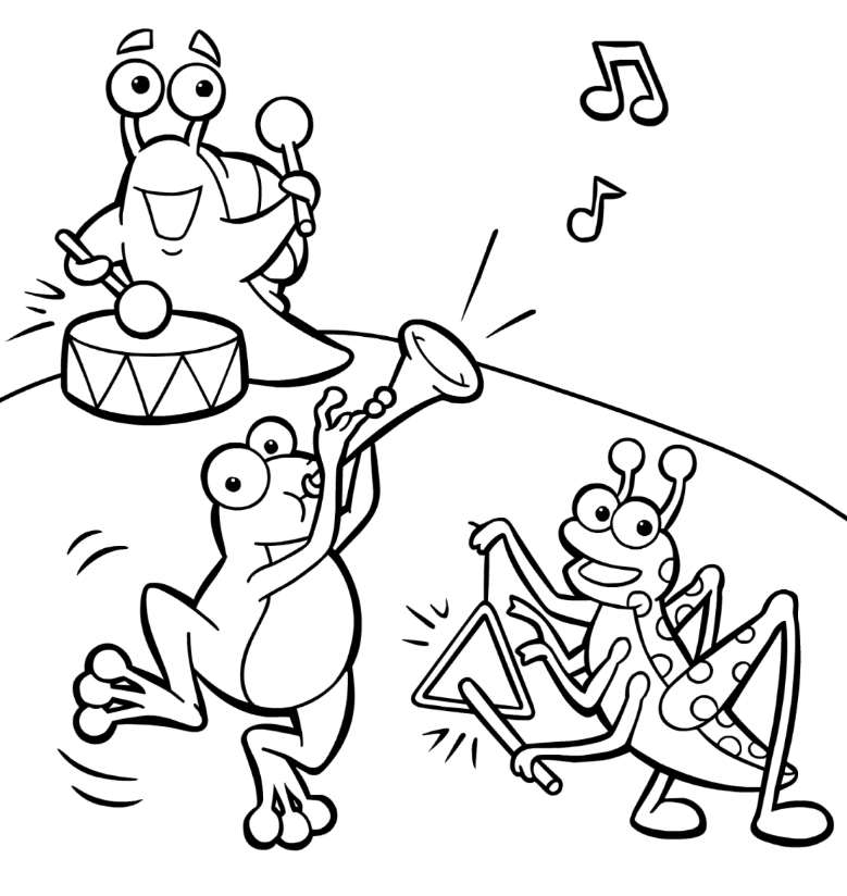 Coloring pages music coloring pages for kindergarten