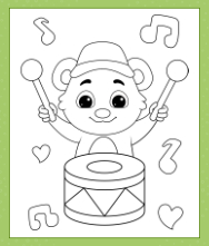 Music coloring pages for kids