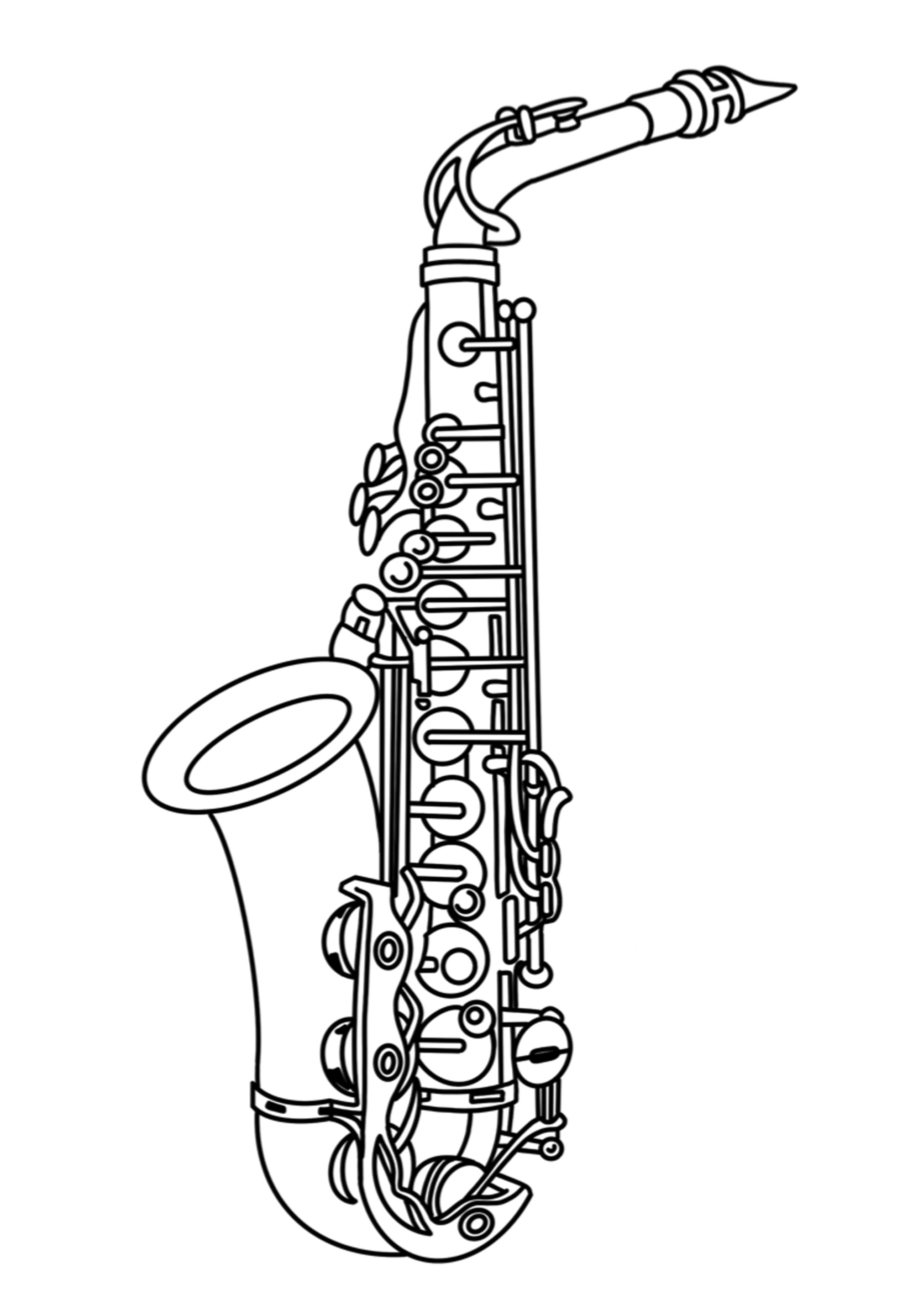 Musical instruments free to color for kids