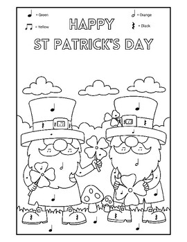 Kindergarten music coloring sheet tpt