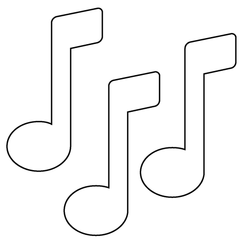 Musical notes emoji coloring page free printable coloring pages