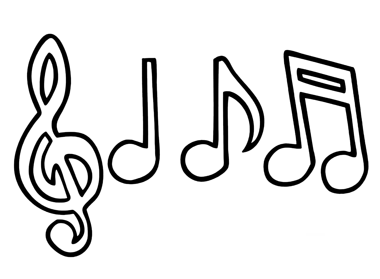 Music notes coloring pages printable for free download