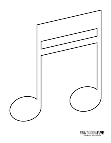 Musical note coloring pages clipart at