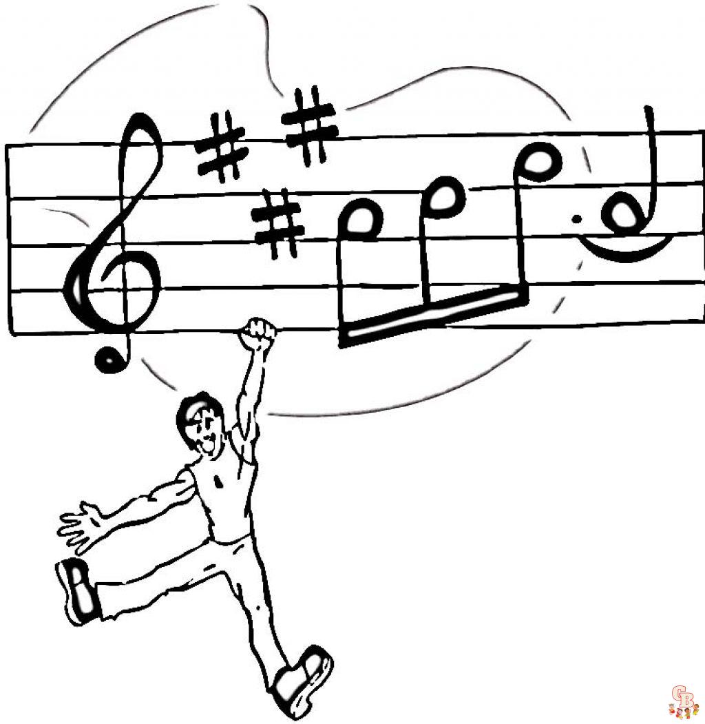 Music coloring pages for kids