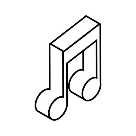 Isometric music notes stock illustrations cliparts and royalty free isometric music notes vectors