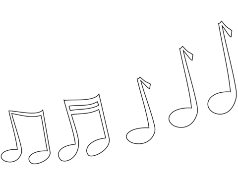 Music notes coloring page free printable coloring pages