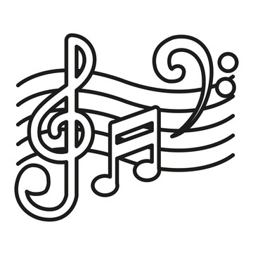 Premium vector illustration black and white music notes