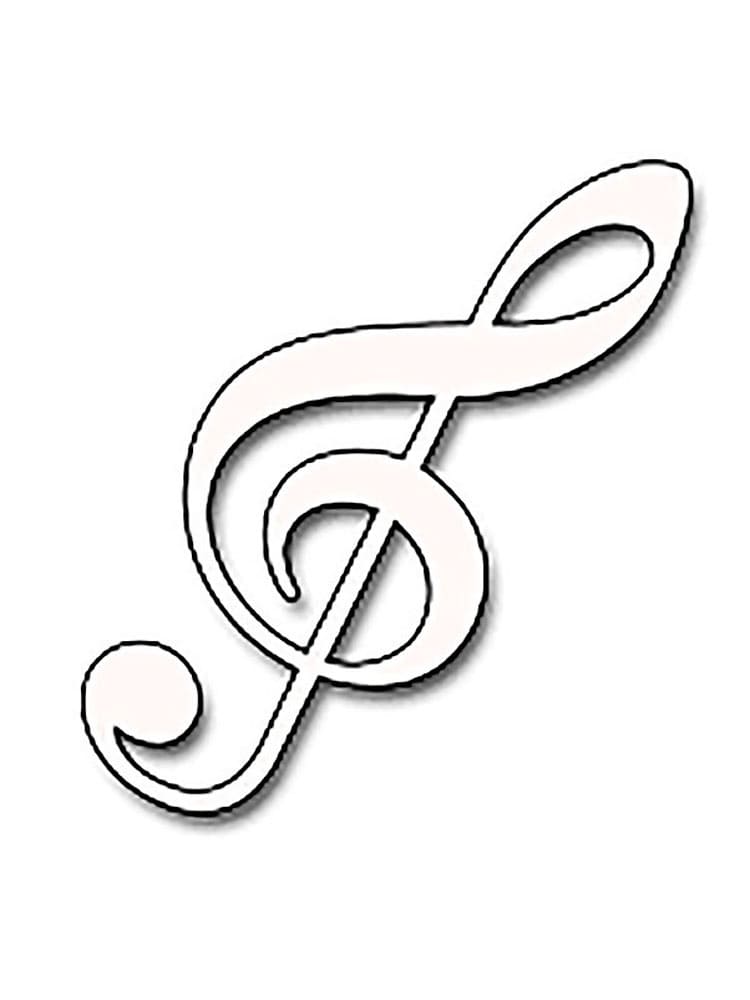 Music note coloring page