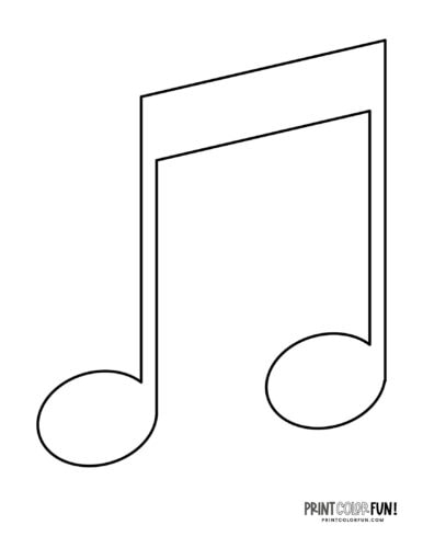 Musical note coloring pages clipart at