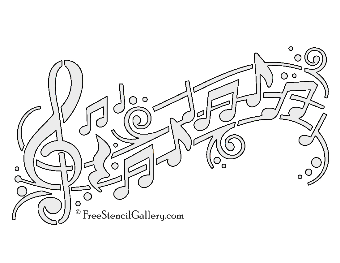Music notes stencil free stencil gallery